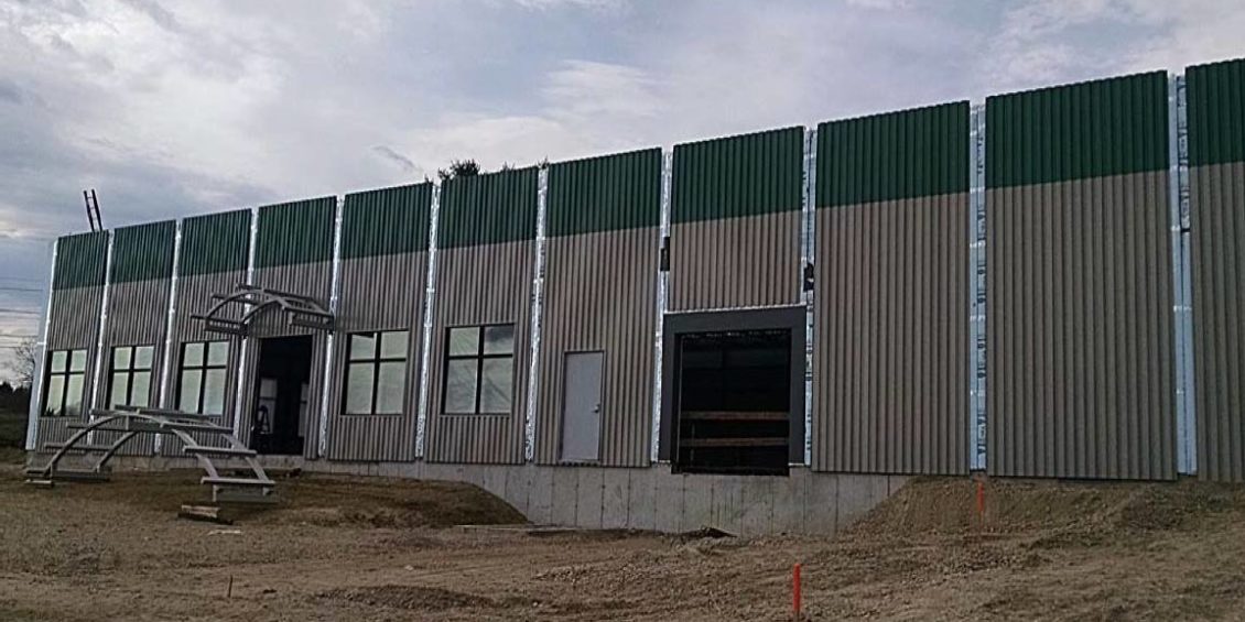 exterior view of a building under construction